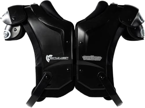 Adult Medium Football Shoulder Pads - White, Battle Sports Defender
