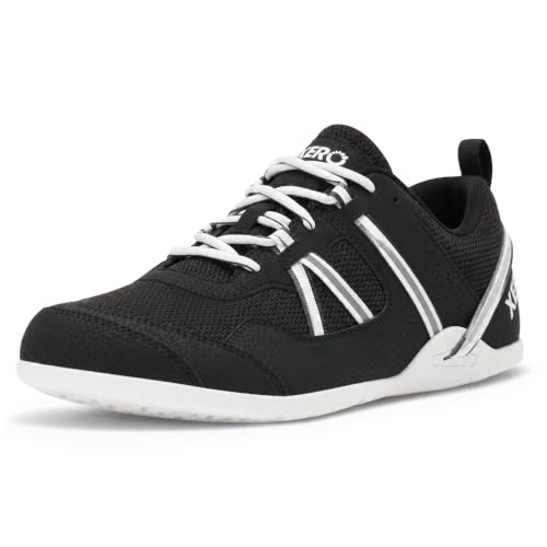 Men's Barefoot Sneaker - Xero Shoes Prio, Black & White, Size 12