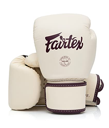 Fairtex BGV16 16 oz Leather Muay Thai MMA Boxing Gloves - Khaki