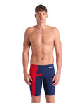 Men's Performance Diamond Swim Jammer - Navy/Red, 30 Inch, Chlorine-Resistant