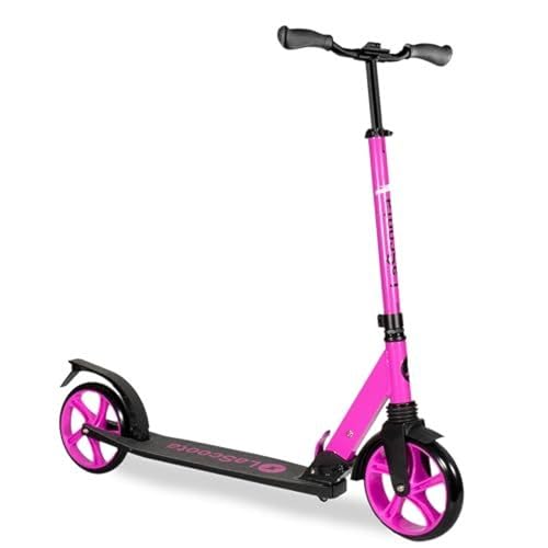 Lascoota Purple Kick Scooter for Kids Teens Adults 8" Urethane Wheels Foldable