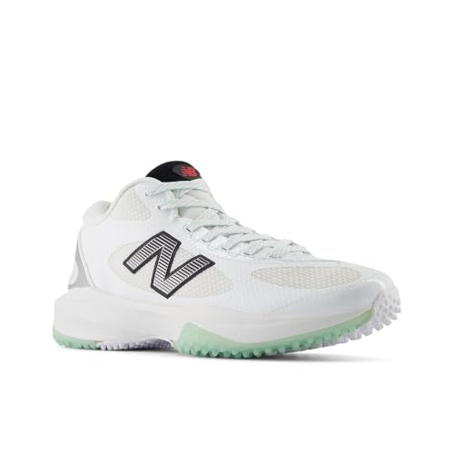 New Balance Men's Freezelx V5 Turf Shoes - White Black Silver Metallic 9