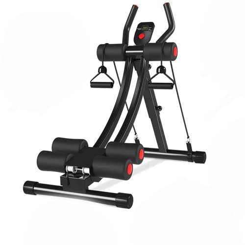 Red Ab Workout Machine for Home Gym - Adjustable Core & Abdominal Exercise Equipment