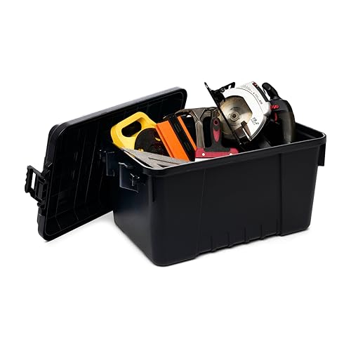 Heavy-Duty Lockable Storage Trunk - 56 Quart Outdoor & Indoor Container