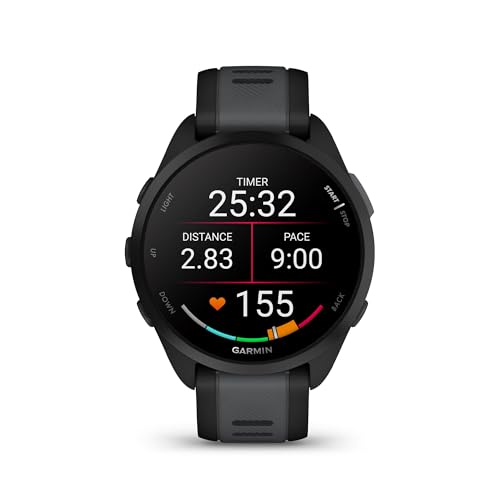 Garmin Forerunner 165 Running Smartwatch Black, 43mm GPS Fitness Tracker