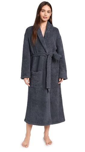 CozyChic Adult Robe - Slate Blue Lounge Wear with Pockets, Unisex