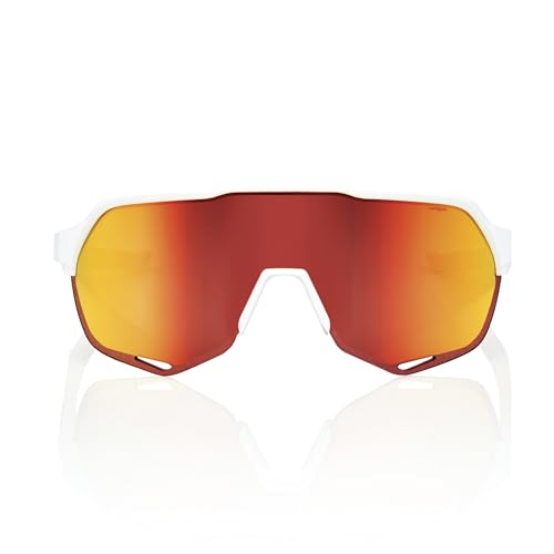 100% S2 Sport Cycling Sunglasses Off White Hiper Red Mirror Lens - Performance Eyewear