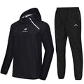 HOTSUIT Sauna Suit for Men with Black Jacket & Pant - Large Sweat Workout Gear