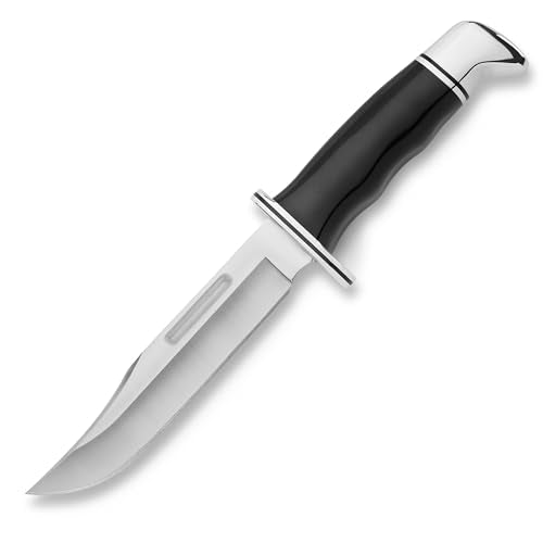 Buck Knives 119 Special Fixed Blade Hunting Knife Black/Silver, Sheath, 6-Inch Blade