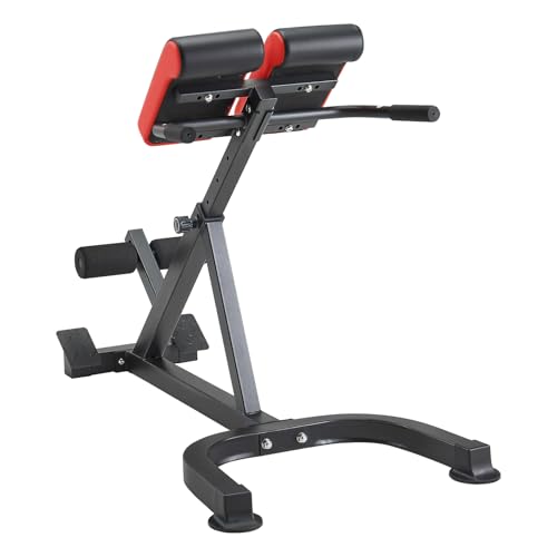 VEVOR Roman Chair Hyperextension Bench, 300 lbs Adjustable Extension Machine, Multi-Function Exercise Equipment for Glute, Hamstring, Lower Back, and Ab Workout, Fitness Weight Bench for Home Gym