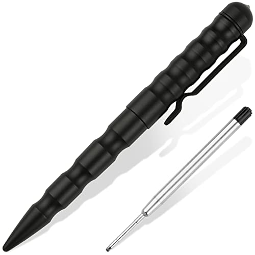 Black Tactical Pen with Glass Breaker and Self Defense Tool - EDC Military Gear