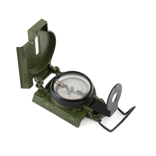 Waterproof Military-Grade Lensatic Compass for Hiking Camping Navigation
