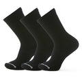 Men's Athletic Crew Socks Large Black Multipack - Breathable & Durable