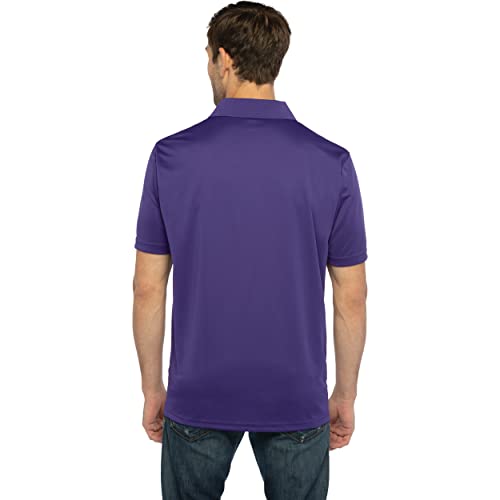 LSU Tigers Men's Polo Shirt - XX-Large Team Color Moisture Wicking Embroidered Logo