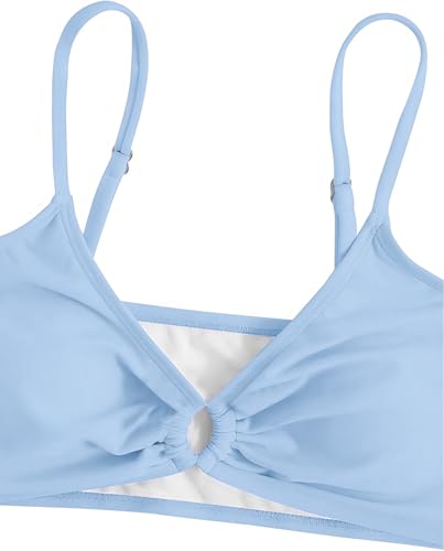 Girls' 2 Piece Swimsuit Set - Floral Ring Link Bikinis for Kids