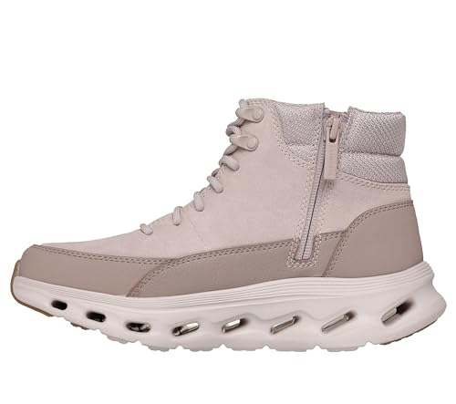 Skechers Women's On-the-Go Go Walk Glide Step 2.0 Boot - Wildwood Taupe 8 - Cozy Cold-Weather Shoe