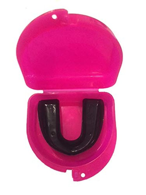Zumoe Lacrosse 7 Standing Sticks Retainer and Mouthguard Case with Carabiner, Durable Mouthguard Case for Sports, Retainer Holder for Travel and Protection, Ideal for Secure Storage - Pink