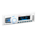 White Marine Receiver Mechless Bluetooth USB MP3 Aux-In - Weatherproof