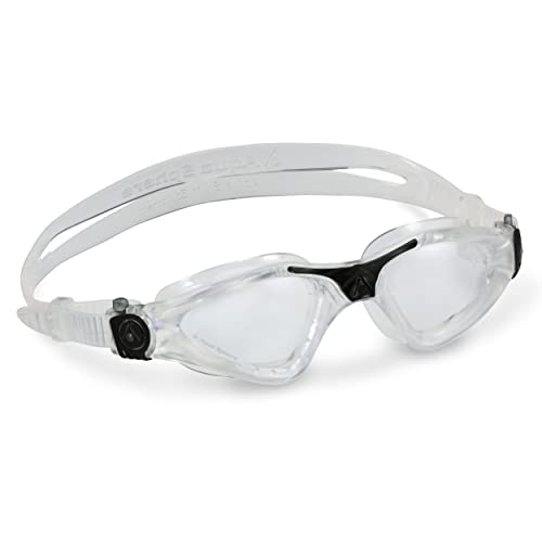 Aqua Sphere Kayenne Adult Swim Goggles Transparent & Black - 180-Degree Wide Vision