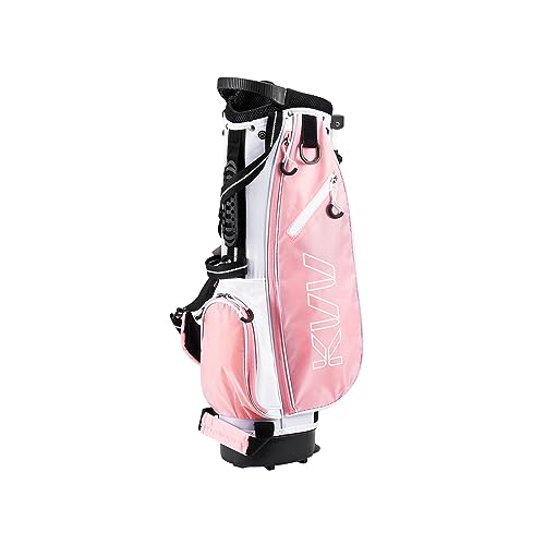 Pink Junior Golf Stand Bag for Kids Ages 4-6 Lightweight & Spacious