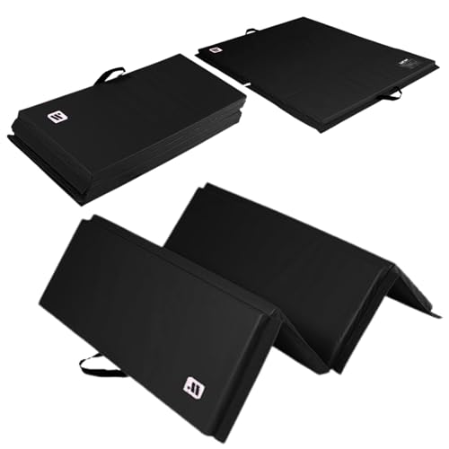 We Sell Mats 4x6 ft Black Folding Exercise Mat - Home Gym Yoga Pilates Workout