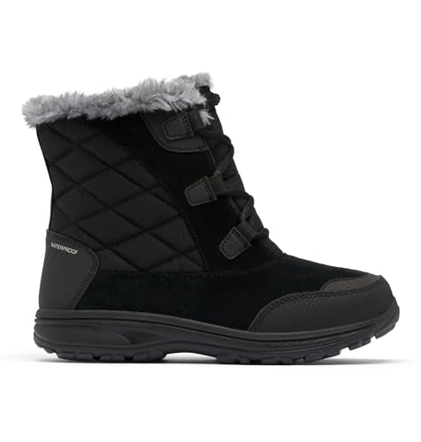 Columbia Women's Ice Maiden Shorty Snow Boots - Black/Columbia Grey, Size 7.5