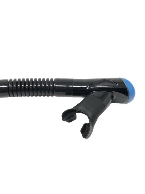 Pro Shot Tidal Dry Snorkel (Blue) – Dry Top, Easy-Breathing, Purge Valve for Snorkeling, Scuba Diving & Swimming