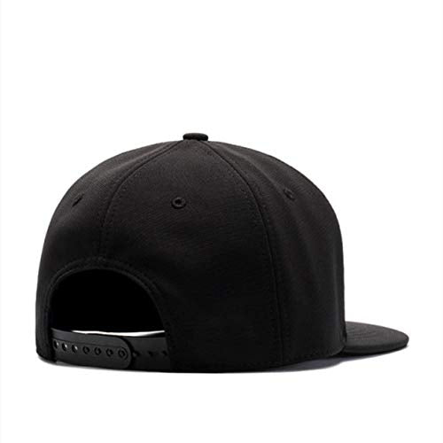 Adjustable Snapback Baseball Cap for Men Boys Skateboard Trucker Hat Black