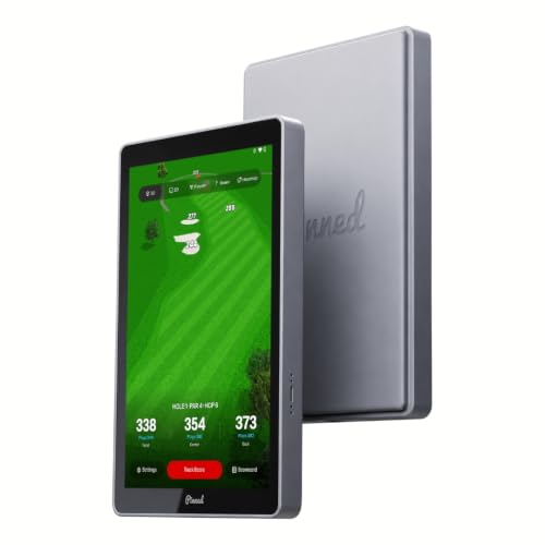 Pinned Golf Caddie Portable Magnetic GPS Tablet 8-Inch Touchscreen Gray