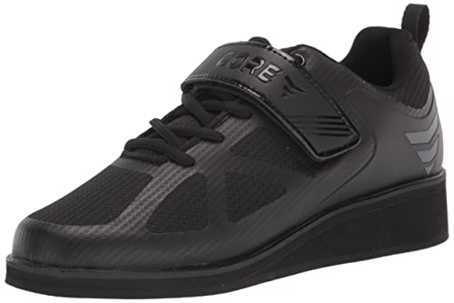 CORE Weightlifting Shoes - Squat & Powerlifting Shoes for Men Women 12.5 Women / 11 Men Black