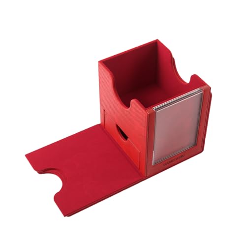 Gamegenic Sidekick Pro 100+ XL Convertible Deck Box with Secure Card Display - Red