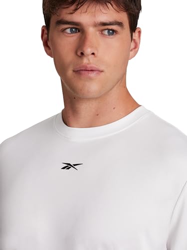 Men's Long Sleeve Tech Crewneck T-Shirt - Medium White - Reebok ID Train