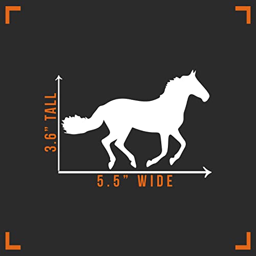 Running Horse Vinyl Decal Sticker for Cars Walls Laptop White 5.5x3 inches