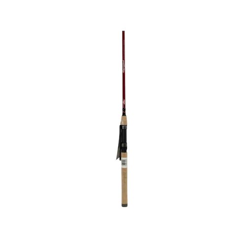 Berkley 7’ Cherrywood HD Spinning Rod, One Piece Spinning Rod, 6-14lb Line Rating, Medium Rod Power, Fast Action, 1/8-3/4 oz. Lure Rating, red