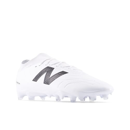 Unisex Soccer Cleats - New Balance Tekela Team Low FG - White Black Silver - Size 12 Women / 10.5 Men