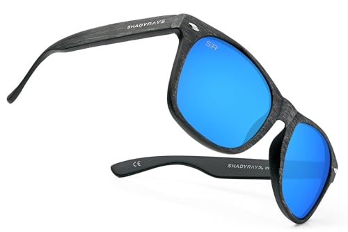 Shady Rays Classics Polarized Sunglasses Black Ocean Timber - Unisex UV Protection