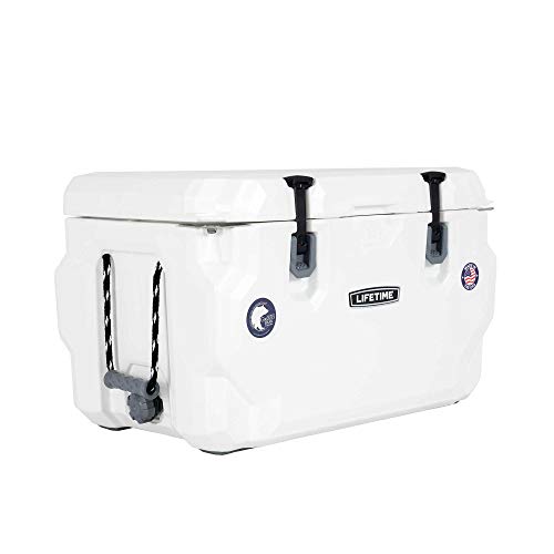 Lifetime 65 Quart Hard Cooler - Arctic White, Bear Resistant, Up to 8-Day Ice Retention