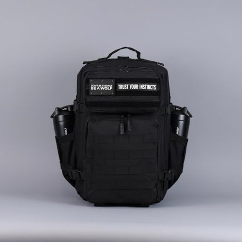 WOLFpak Alpha Black 45L Waterproof Gym Backpack with Laptop & MOLLE Webbing