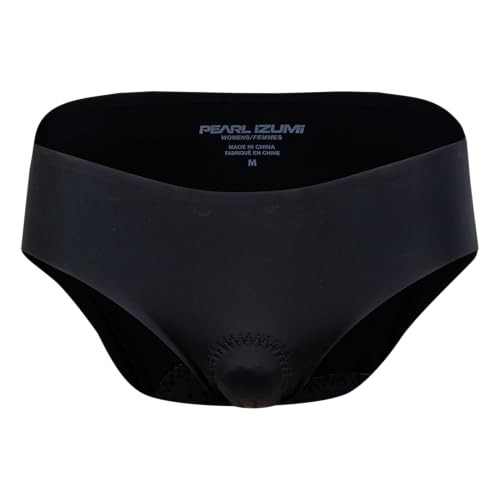 Women's Cycling Briefs Seamless Padded Liner Black Large - Minimal Coverage
