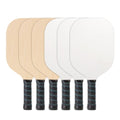 6 Pack Sublimation Pickleball Paddles - Double-Sided Printable Plywood with White & Wood Sides