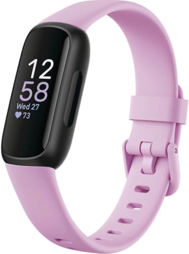 Fitbit Inspire 3 Activity & Sleep Tracker Band - Lilac Bliss/Black, Small & Large