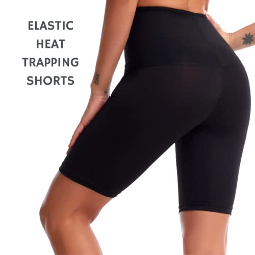 Nano Hertz Sauna Sweat Shapewear Shorts - Above Knee XX-Large Workout Waist Trainer for Women