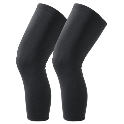Large Knee Brace Undersleeve - 2 Pack for Men & Women, Closed Patella