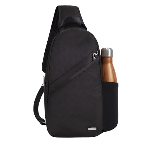 Travelon Anti-Theft Classic Sling Bag Black - RFID Blocking, Lightweight
