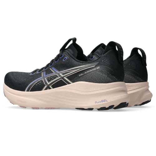 ASICS Women's Gel-Kayano 32 Running Shoes Black/Pearl Pink 9.5 - Supportive Athletic Sneakers