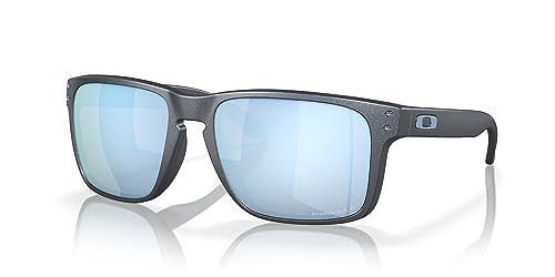 Men's Square Sunglasses with Polarized Lenses - XL Fit, Blue Steel, 59mm