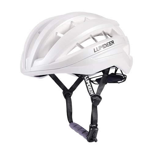 LUMDEER White Bike Helmet for Adults Men Women - Ultra Ventilation Cycling Safety