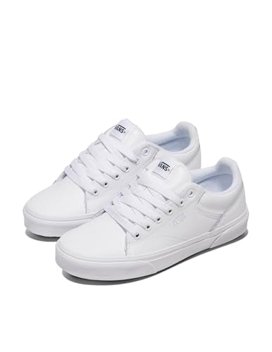Vans Women's Seldan Low-Top Sneakers White/White US 8 Retro Skate Shoes