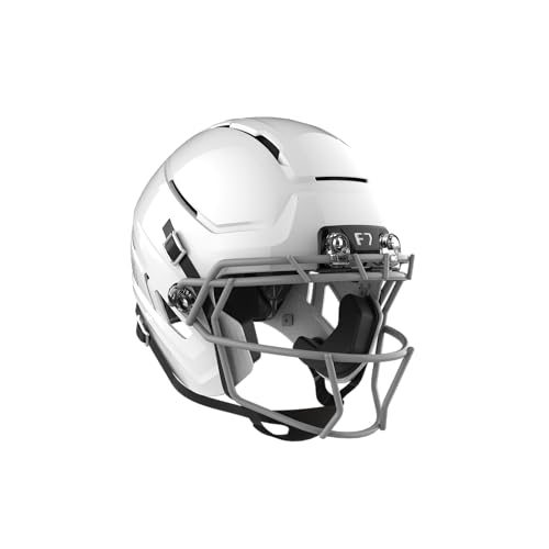 Youth Football Helmet - Schutt F7 AiR Virginia Tech 5-Star Molded Gloss White Medium