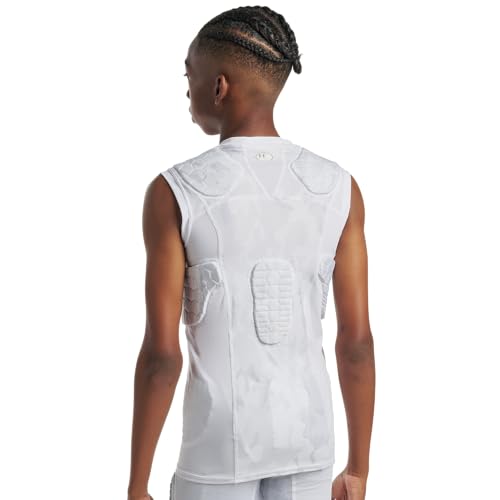 Under Armour Gameday Pro 5-Pad Youth Football Compression Shirt White Camo Large